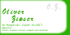 oliver zipser business card